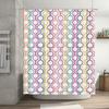 Stylish Colorful Pattern Shower Curtain For Bathroom Decor Waterproof Fabric With Eye Hooks Loop Design