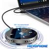 3W USB Portable Desktop Conference Speaker Microphone Built-in Speaker 360 ° VLOG Living Omnidirectional PC Computer
