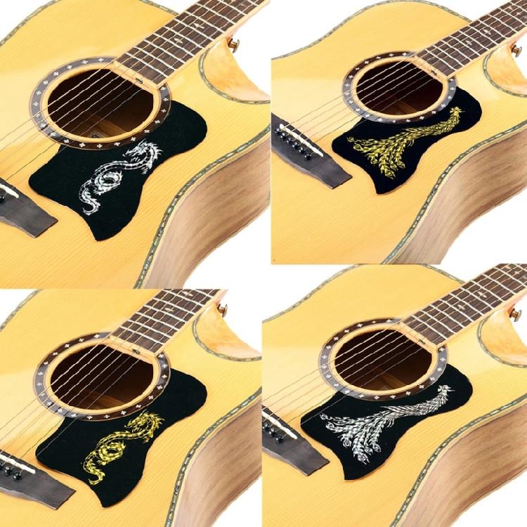4/8pcs Acoustic Guitar Anti-Scratch Guard Plate Dragon Bird Guitar Pickguard Self Adhesive Scratch Plate Easy Install