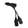 12/24V 2-in-1 Auto-Netzteil Verteileradapter mit Ein/Aus-Schalter 1 Stecker auf 2 Buchsen Y-Verteiler Zigarettenanzünder-Adapter
