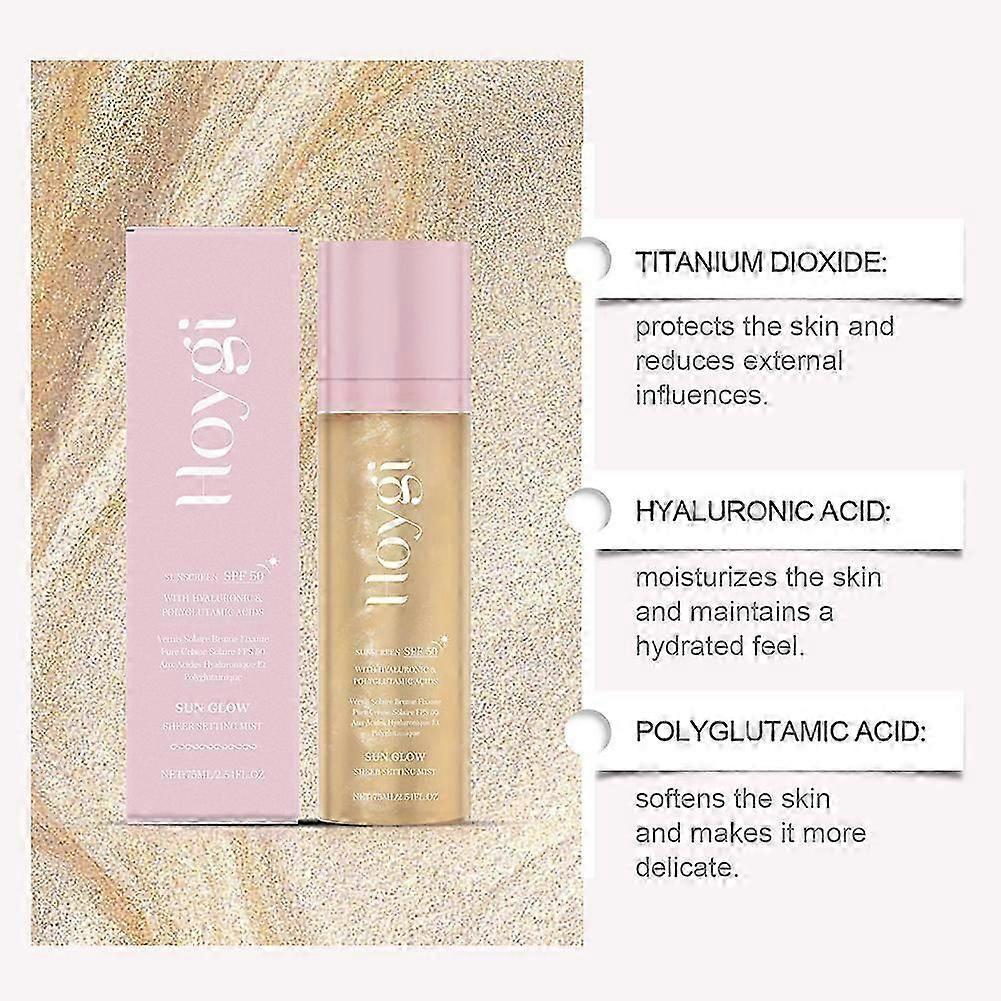 Mattierendes Fixierspray LSF50 Ölkontrolle & Feuchtigkeitsspendend Langer Halt Sunglaze Sheer Glow Make-up Finish Spray