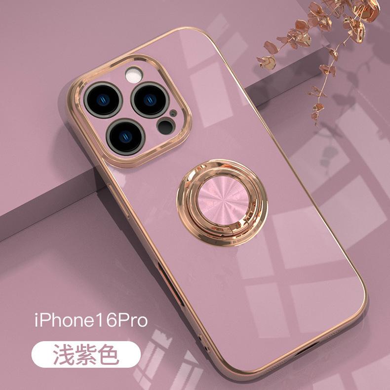 Applicable to iphone17Pro electroplated ring mobile phone case Apple 16/15 all-inclusive soft edge protective case 14promax