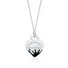 Heart-Shaped Enamel Cross Chain Necklace with Peach Heart Beads for Women - Fashionable Classic Style