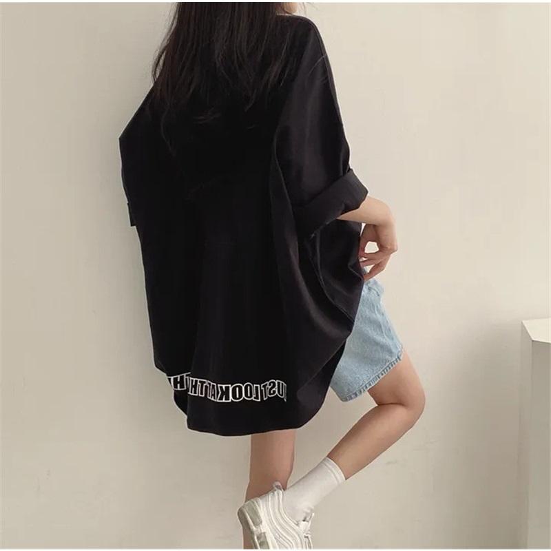 Pure Cotton Mid Length Short Sleeved T Shirt Women's Summer Korean Version Of Loose Large Size Sweet Hot Girl Top