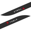 2pc Car Side Skirt Sill Carbon Fibre Body Protection Sticker for Tesla Model 3 Model X S 2016-2020 TMX TMS TM3 Wheel Center Caps