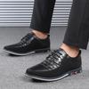 New Men's Sports Shoes Fashion Brand Classic Lace Up Casual Loafers Leather Shoes Black Business Men's Shoes Plus Large Size