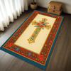 Orthodox Kruis Tapijt, Christelijk Gebedskleed voor Huis Kerk, Marineblauw Gouden Vloerkleed, Religieus Decor, Zacht Wasbaar Vloermat