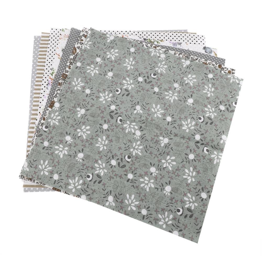 7Pcs Pure Cotton Material Cotton Fabric 50*50cm Square Size Patchwork Cloth  DIY Patchwork