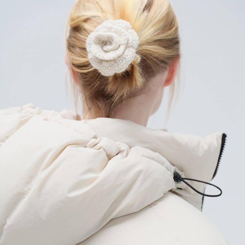 DIAGONAL APPLIQUE HAIR TIE (3color)