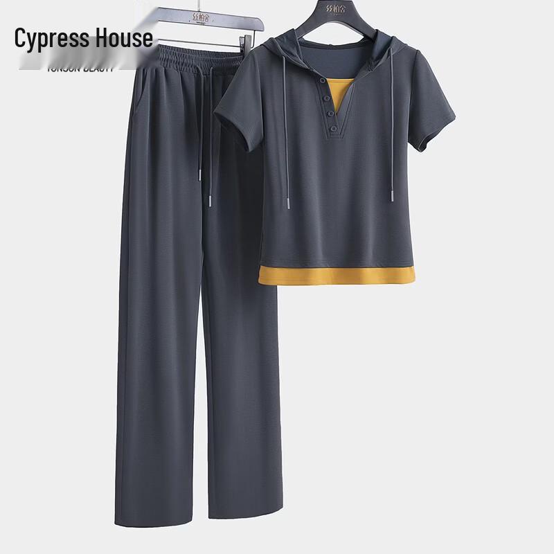 Women's Colorblock Hooded Top and Pants Set