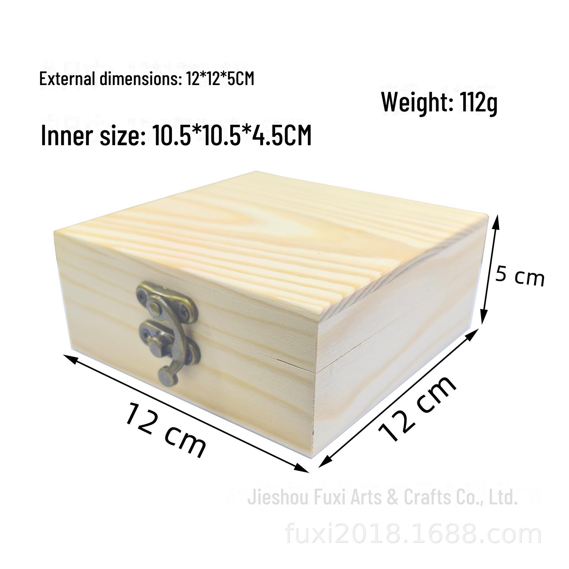 Шкатулка для украшений из натуральной сосны — простая однослойная шкатулка для хранения ожерелий в оригинальном цвете дерева Bend Buckle