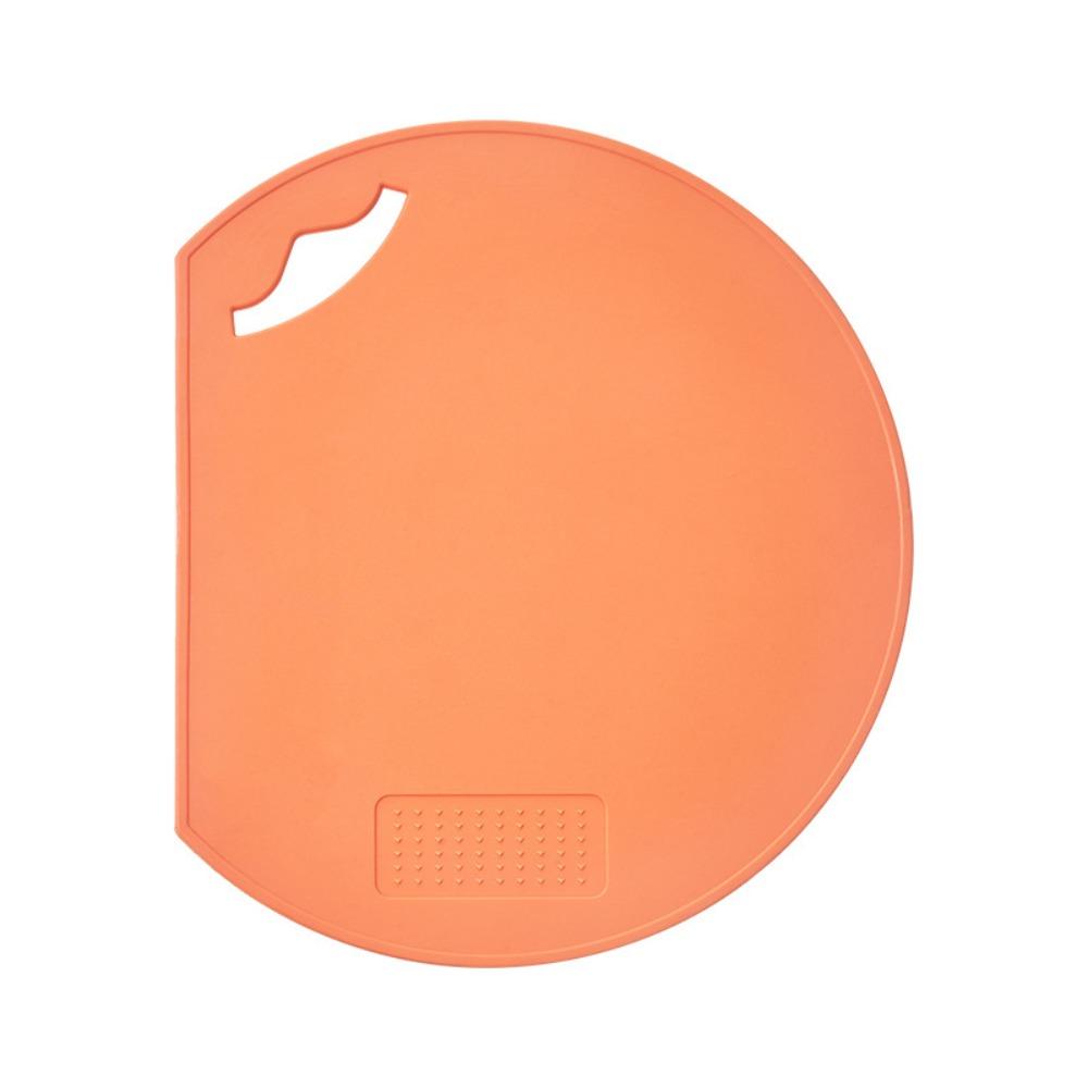 Anti-Bacterial TPU Cutting Board Flexible Non-Slip Cutting Mat  Cooking Preparation Orange Style B