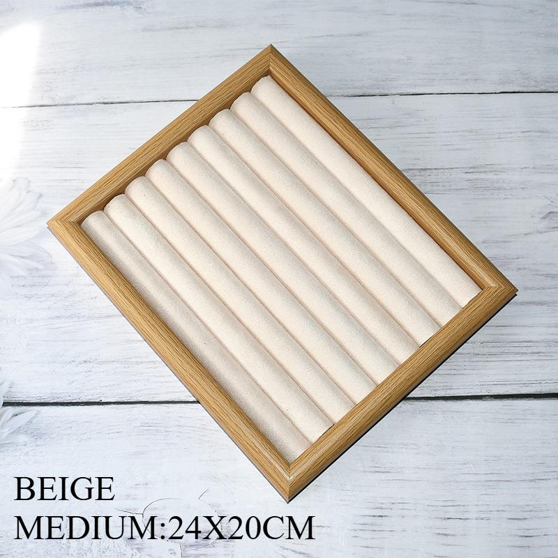Solid Wood Ring Storage Tray Walnut Wood Counter Ring and Earring Display Tray Shop Home Bracelet Earring Display Pallet