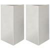 VidaXL Jardinières 2 pcs triangulaire 50x43x75 cm acier inoxydable 851180