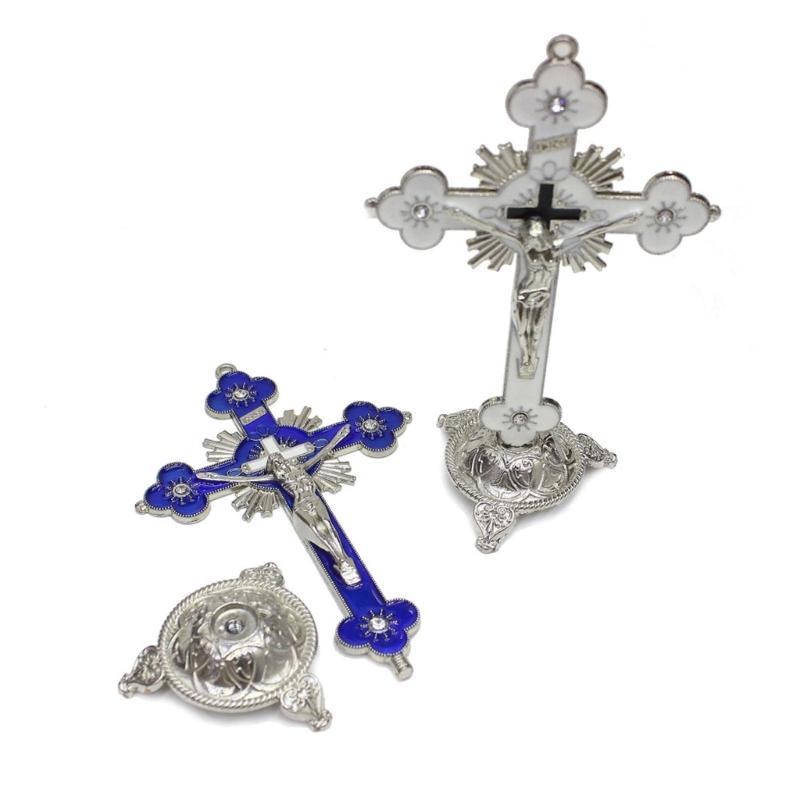 Religious Cross ChurchsHome Shelf Tabletop Ornament for Praying Room Decoration Tabletop Display Car Keychain Decoration