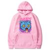 Autumn selling anime cat printed hoodie for daily casual wear solid color sports hoodie fashionable and warm hoodie