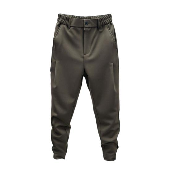 Pantalones informales para hombre, cintura elástica, botones, bragueta, pantalones largos, bolsillos, cierre de Color sólido, puños de cinta, pantalones de estilo deportivo de tenis