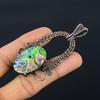 Abalone Shell 999 Copper Wire Wrapped Pendant, Handmade Gemstone Pendant Jewelry, Gifts For Wife Brand New Pendant