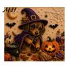 Therapeutic Art for Beginners Halloween Faux Pearl Painting Kit, Puppy Ghost 3D Craft Unique Handmade Gift Idea Adults Beginners, Home Wall Decor, DIY