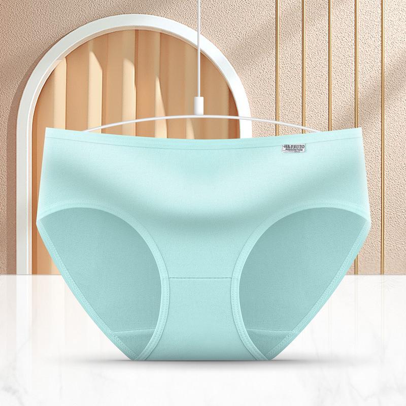 Plus Size Ladies Fashion New Cute Student Breathable Mid Waist Briefs