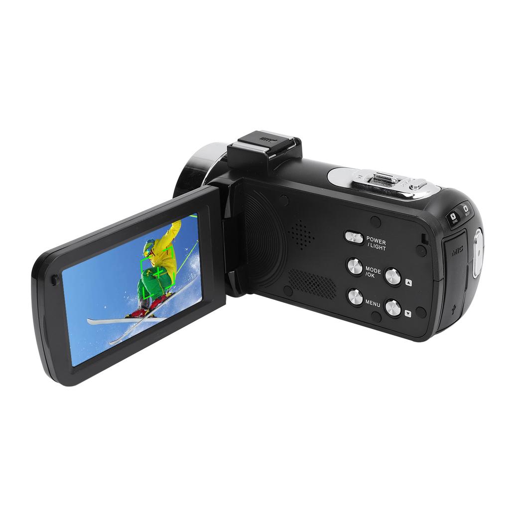 Video Camera 3 Inch TFT Rotation Screen 1080P 30MP 18X Digital Zoom Camcorder with Fill Light USB Fo