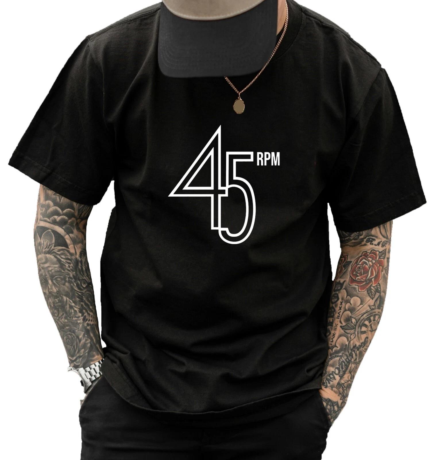 

Unisex Slim Fit T-Shirt - 45 RPM Original Summer Crewneck Slim Fit Cotton 2XL