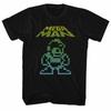 Mega Man Mega Pixel Black Adult T-Shirt