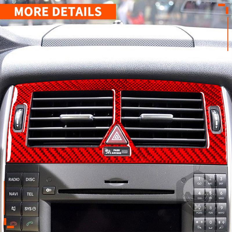 For Benz B Class W245 2005-2011 Real Carbon Fiber Sticker Air Conditioning Vent Panel Cover Car ide Decorative Accessories