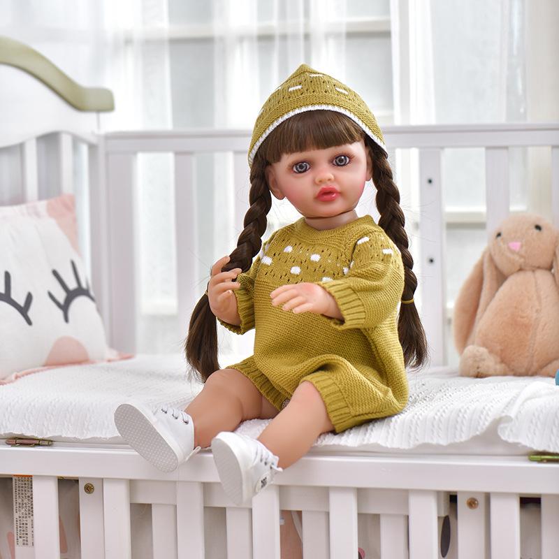 55Cm Soft Rubber Simulation Rebirth Doll Russian Conversation Vinyl Doll Children's Doll Toy