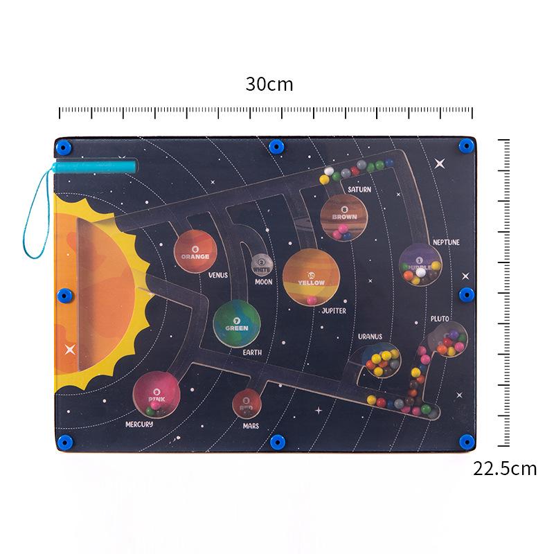 Wooden Dinosaur Ice Cream Maze: Magnetic Puzzle for Kids' Spatial and Logical Thinking, Pencil Grip, and Early Education