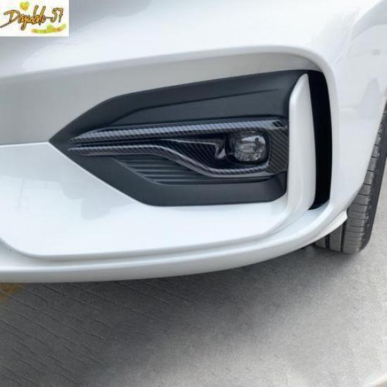 2P Carbon Fiber Style Front Fog Light Lamp Frame Cover Trim For Ford Focus 19-20