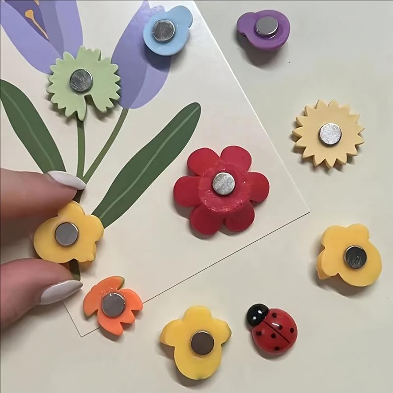 10 PCS/Set Kitchen Magnet Set for Home Decor Refrigerators Floral Bee Fridge Magnets Set Nature-Inspired Fridge Magnet Collection
