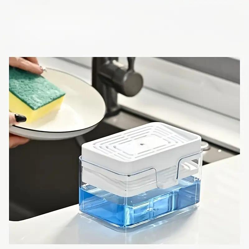Creative Kitchen Sink Drain Soap Dispenser Dishwashing Soap Press Soap Box With Sponge Kitchen Detergent Container