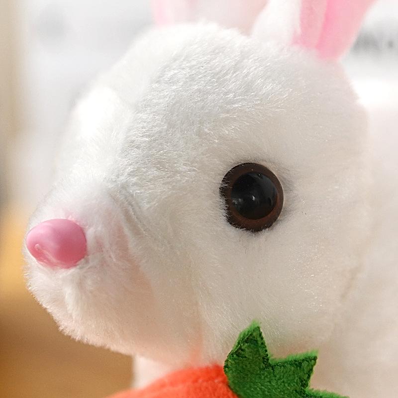 Plush Electric Toy Carrot Rabbit Simulation Pet for Kids