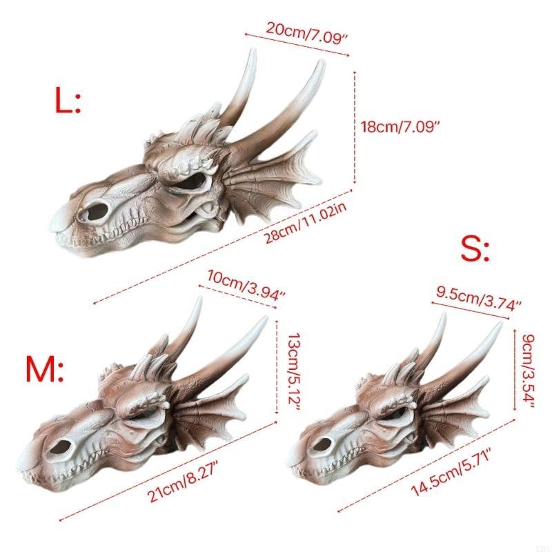 Landscaping Decorations Resin Dinosaur Skull Shelter House Aquariums Ornaments X3UC