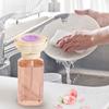 Blume Einhand-Druckseifenspender Schüsselbürste Flüssigkeitsbehälter Haushaltsreinigungswerkzeug Küchenspülmittelspender