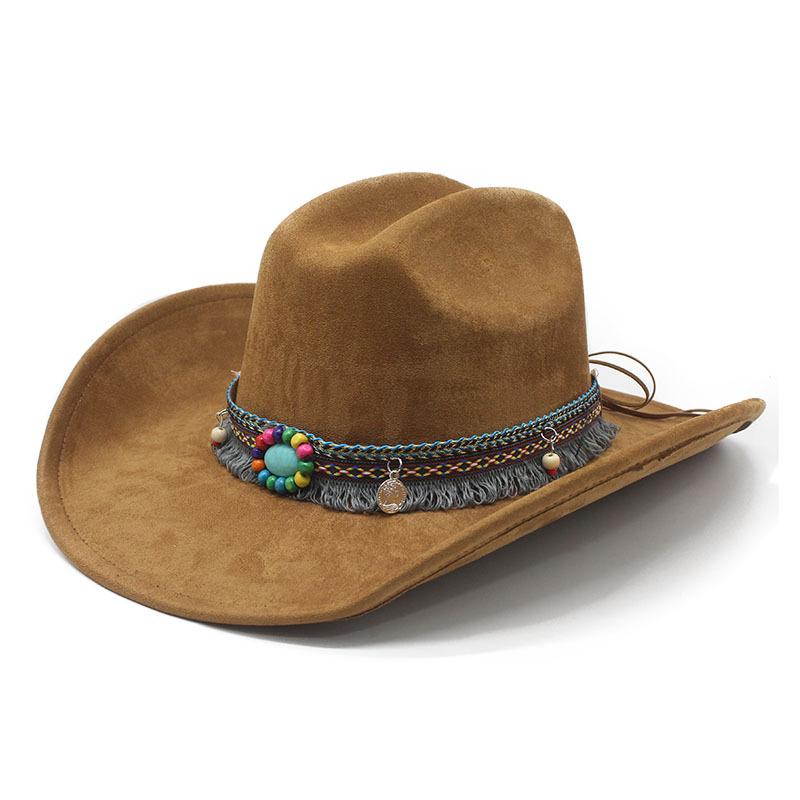 Ethnic style suede top hat, hot-selling eaves outdoor denim hat fashion party jazz knight hat