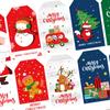 Christmas Tags Gift Creative with Holes Twine Cartoon Hanging Labels Wrap