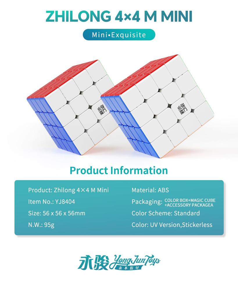 Kancharo ZhiLong Mini M Series [Authentic] Magnetic Competition Cube (4x4 UV) with Pouch