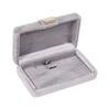 Velvet Gold Button Jewelry Box for Rings and Earrings