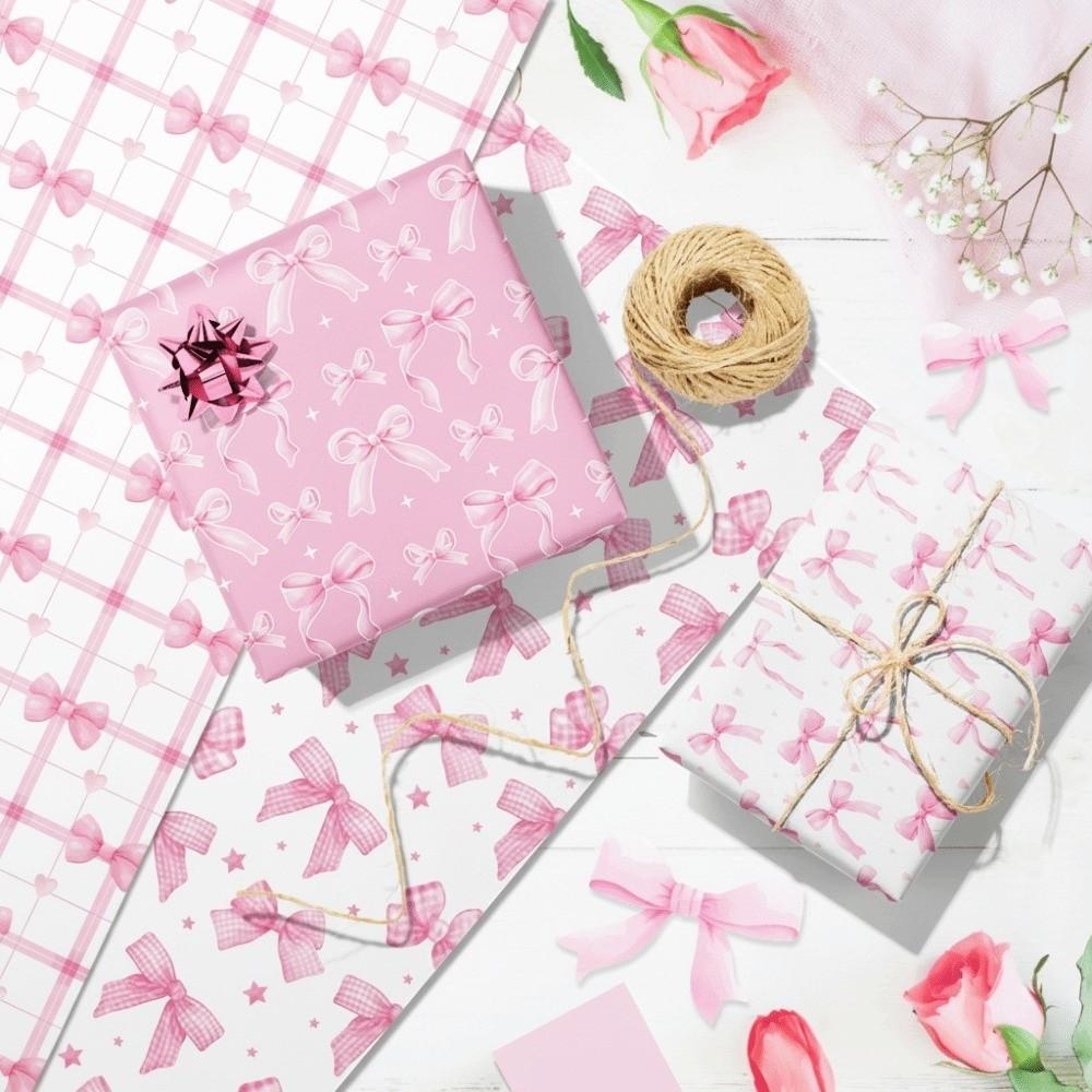 12pcs DIY Gift Wrapping Paper 6 Patterns Packaging Paper Wrapping Paper Valentine Day