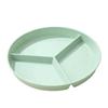ZISIZ Deep Round Divided Plastic Dinner Plate Set