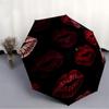 1pc Lips Print Pattern Automatic Open/Close Umbrella, Compact Travel Umbrella, 8-Rib Sturdy Frame - Ideal Gift for Friends yy251118038