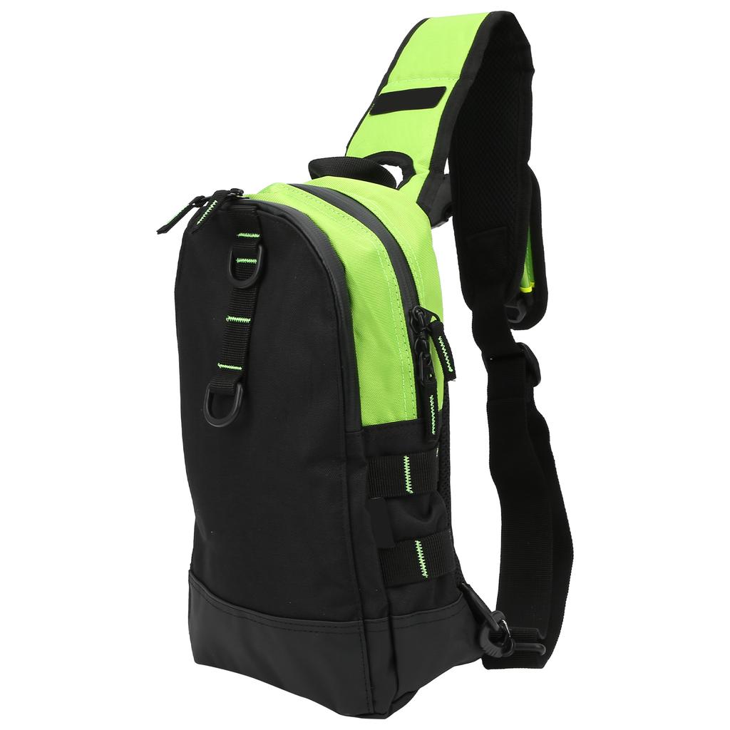 MultiFunctional Fishing Tackle Storage Bag Single Shoulder Lure Reel Line Hook Bag(Fluorescent Green )