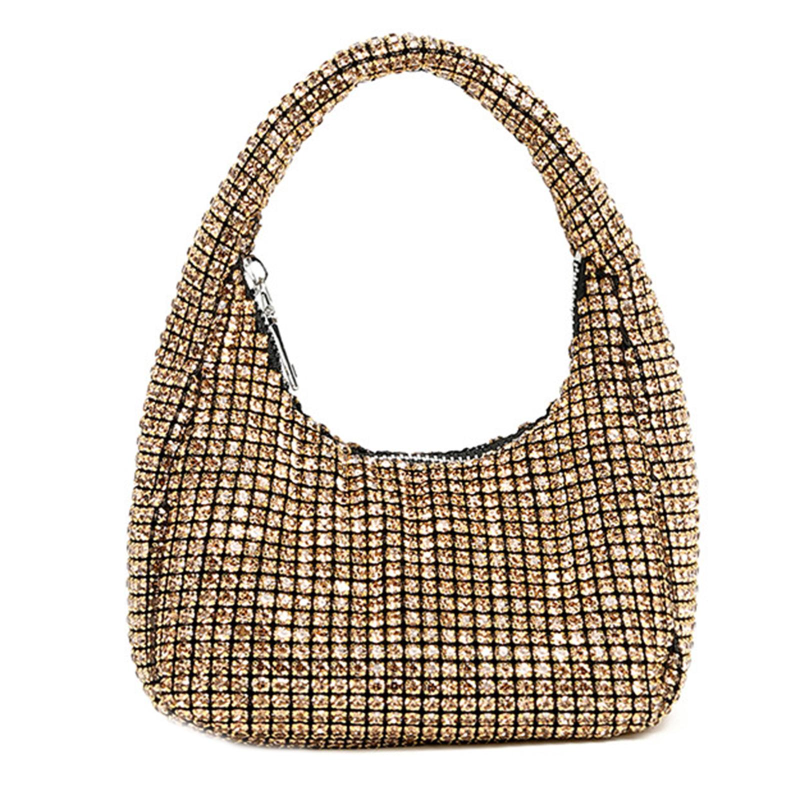 Women Bag Fashionable Clutch Purse Sparkles Rhinestone Handbag Cocktails Purse Glitter Evening Clutch Bag Underarm Bag