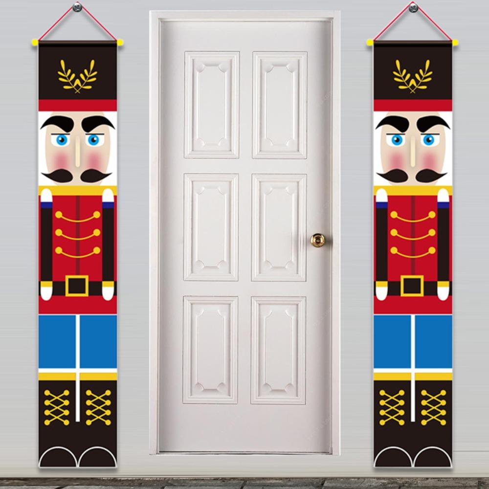Oxford couplets, nutcracker door ornaments, Christmas decorations, home decor props