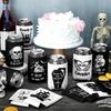 2Pcs Death To My 20s Can Coolers Spooky Scary Skull Halloween Party Gothic for Youth Bachelorette Decorations Bride To Be Gifts