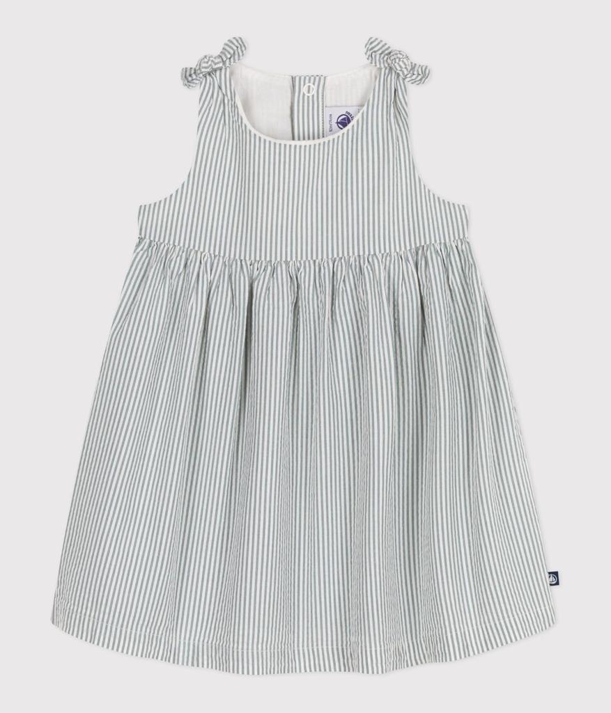Dress A0CD4 36 Months 95cm [Petit Bateau] One-piece Off-white/Green