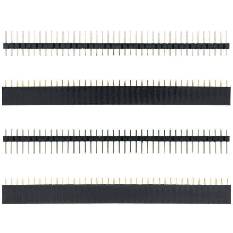 10PCS 1x40Pin 2.54mm Single Row Female + 10pcs 1x40 Male Pin Header Connector