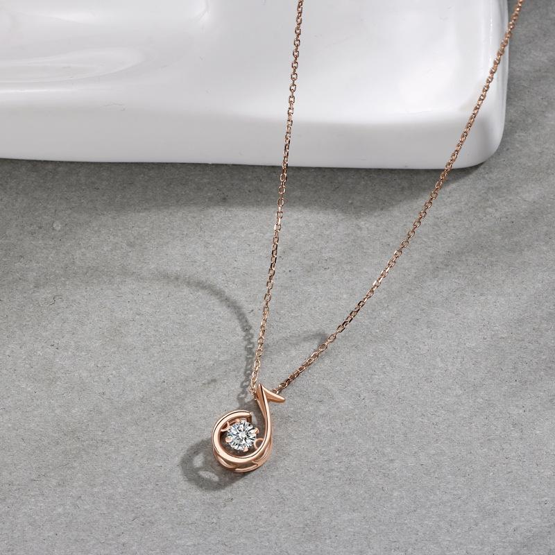 Necklace Female Smart Melody Music Note Simple Pendant Niche Design Sense Collarbone Chain Ins